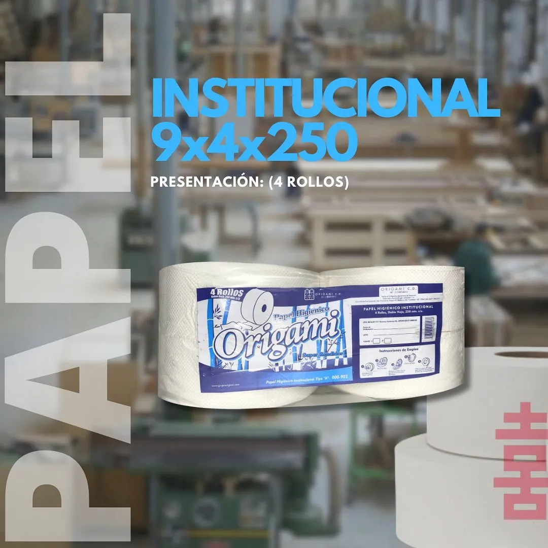Papel higiénico institucional 9x4x250